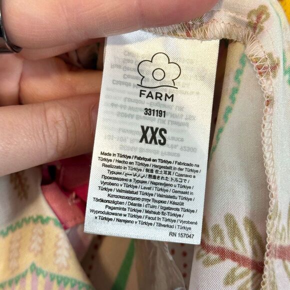 Farm Rio Palm Scarf Sand Mini Dress Size XXS - Picture 9 of 15